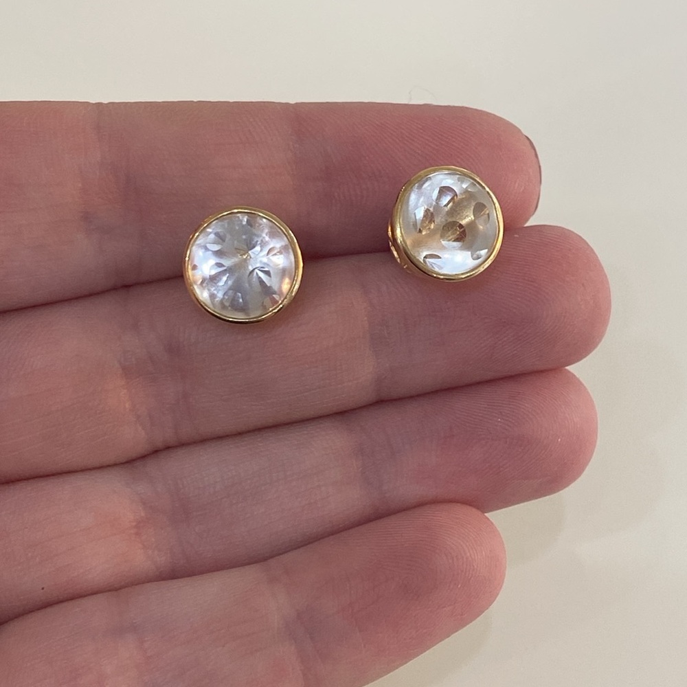 14KT Gold RL signed earrings - Picture 9 of 9